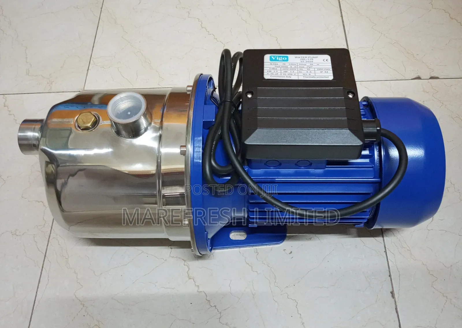 Water Pump 1.7HP, 1.3kw