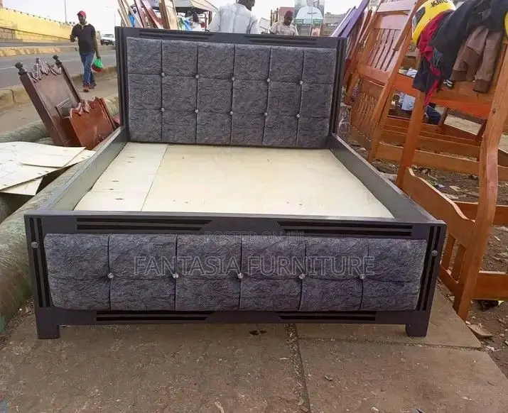 5x6 Grey Mocket chestervBed Frame: Free Delivery