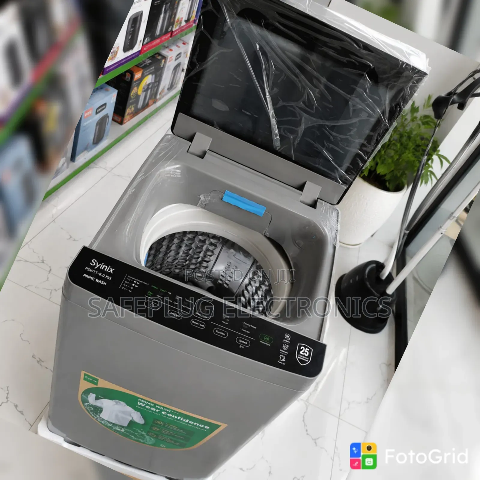 Syinix 8KG Automatic Washing Machine – Top Loading Laundry Washer