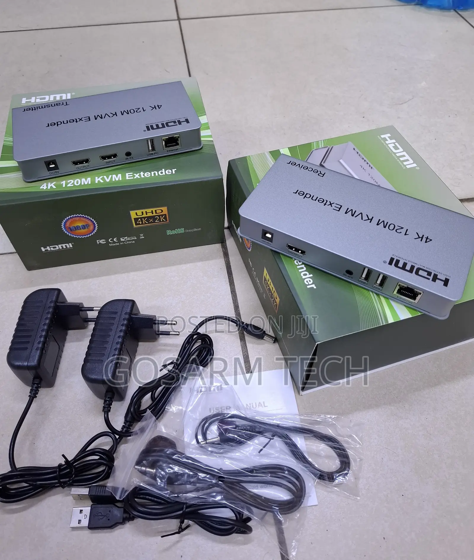 120M HDMI KVM Extender Over Cat5e/Cat6 With USB Keyboard Mouse