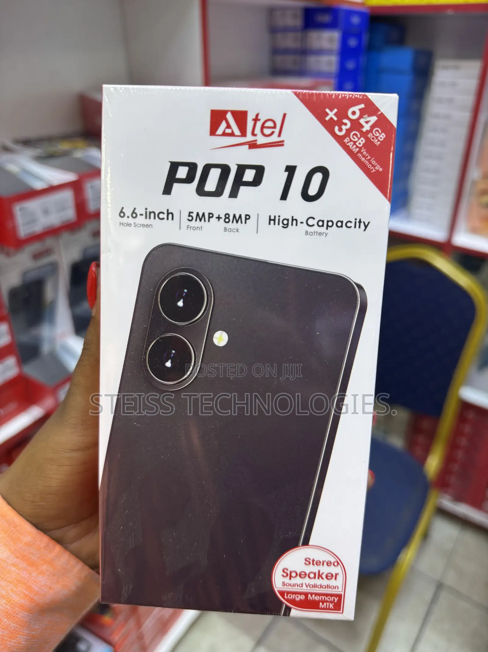 New Itel P12 8 GB Black