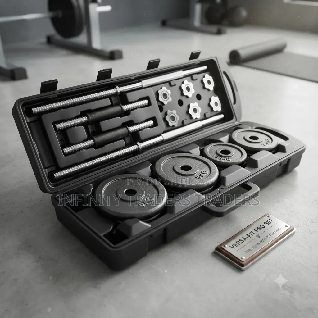 Adjustable Dumbbell Barbell Set in Carry Case