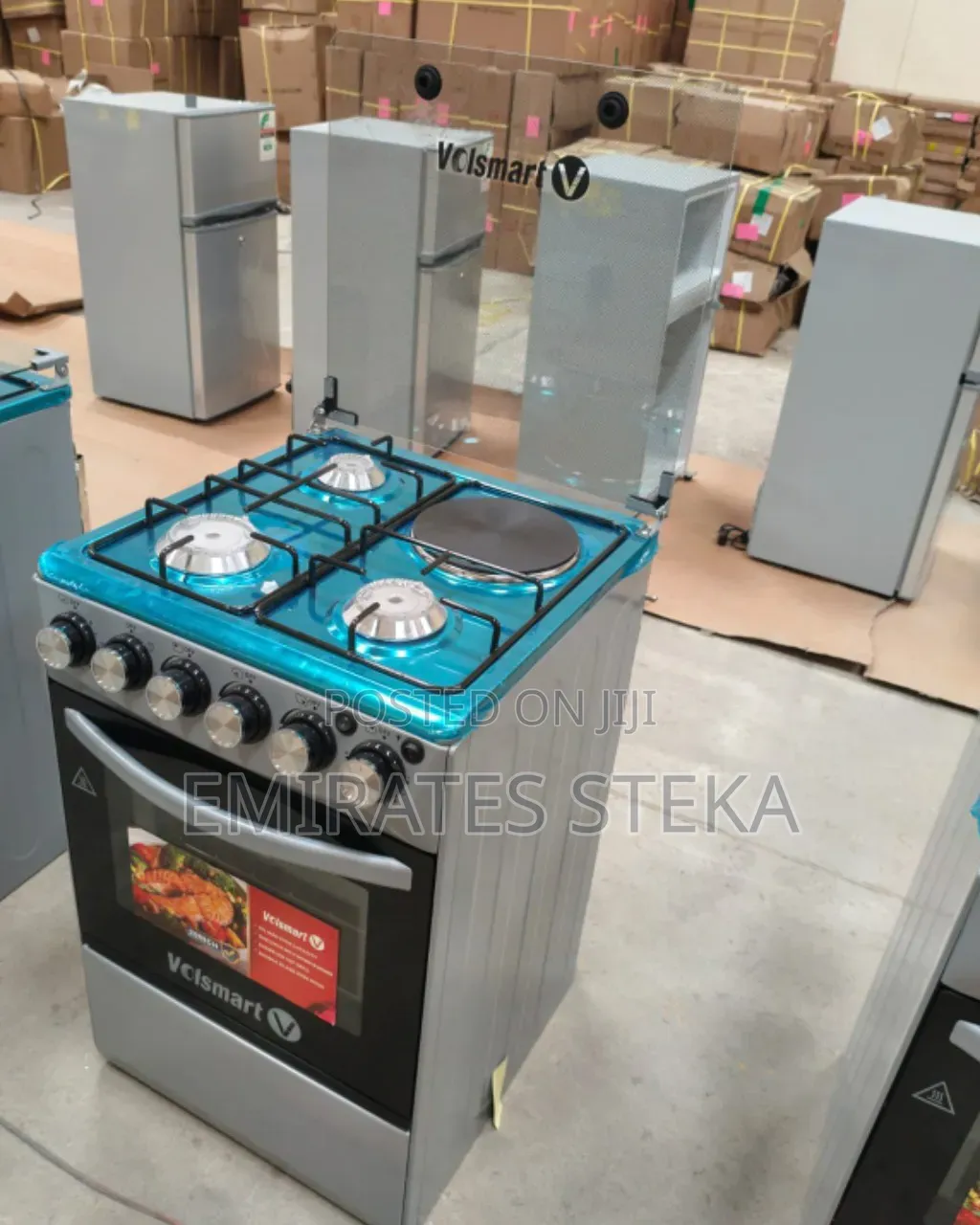 VOLSMART 50x55, 3Jet Burners+1Hot Plate, Electric Oven, Auto Ignition
