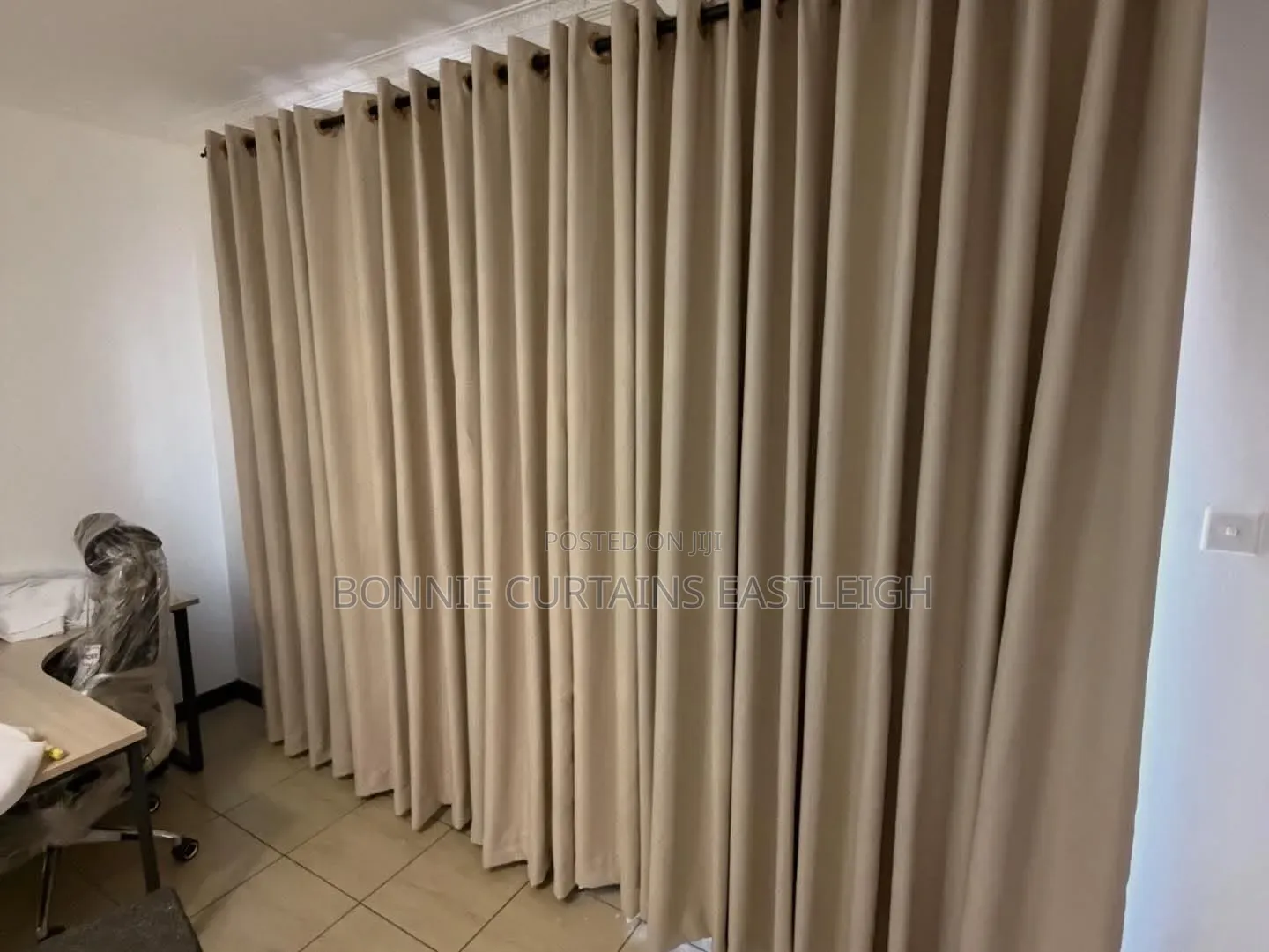 Ligth Brown Curtains and White Sheers for Apartments