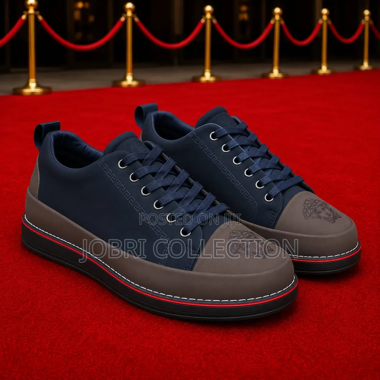 Mens Versace Leather Casual Sneakers