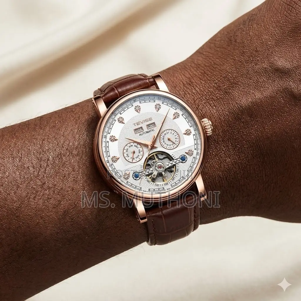 Tevise Brown/Black Skeleton Self-Winding Automatic