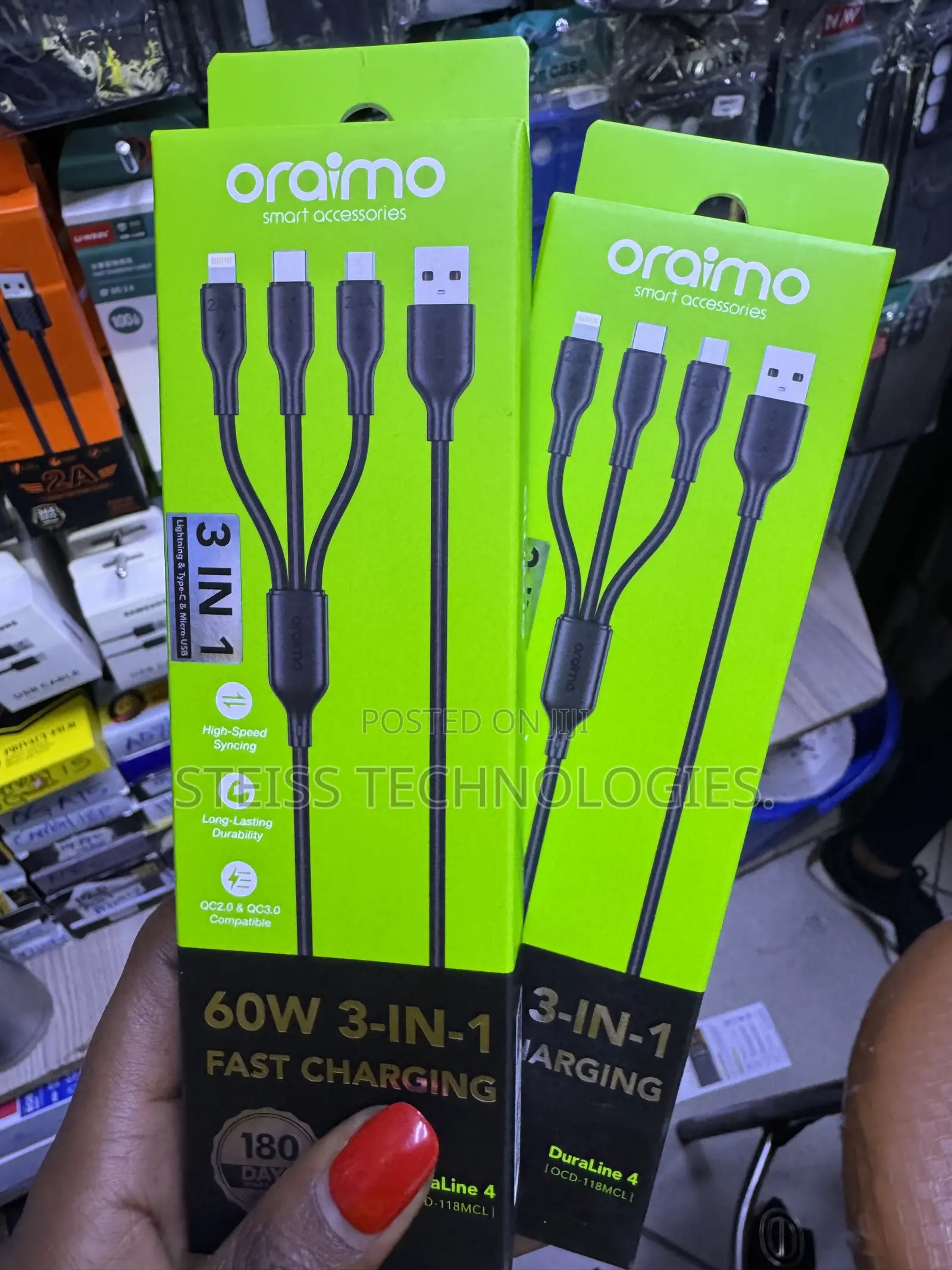 Oraimo 3 in 1 60w Cable