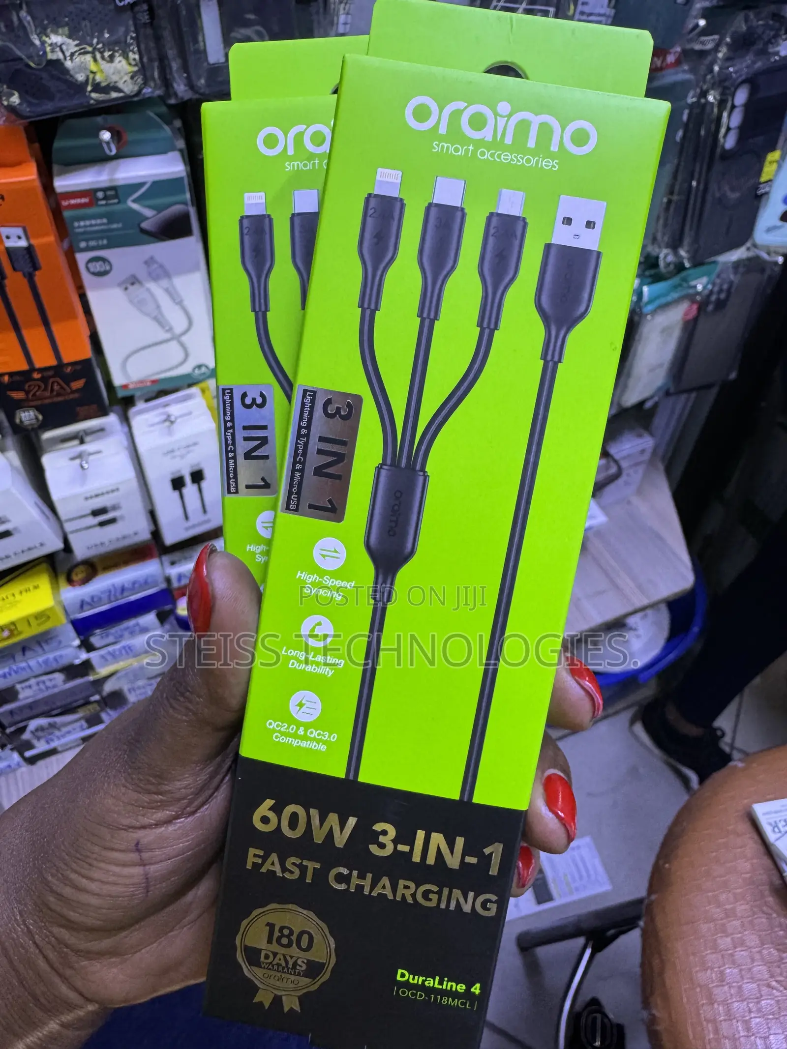 Oraimo 3 in 1 60w Cable