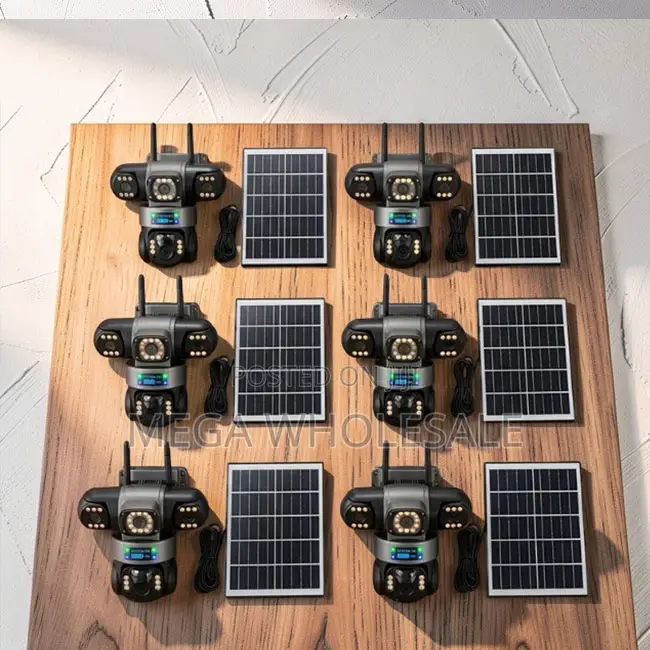 Large Battery 20MP Ultra HD 4G PTZ Triple Lens Solar Cameras