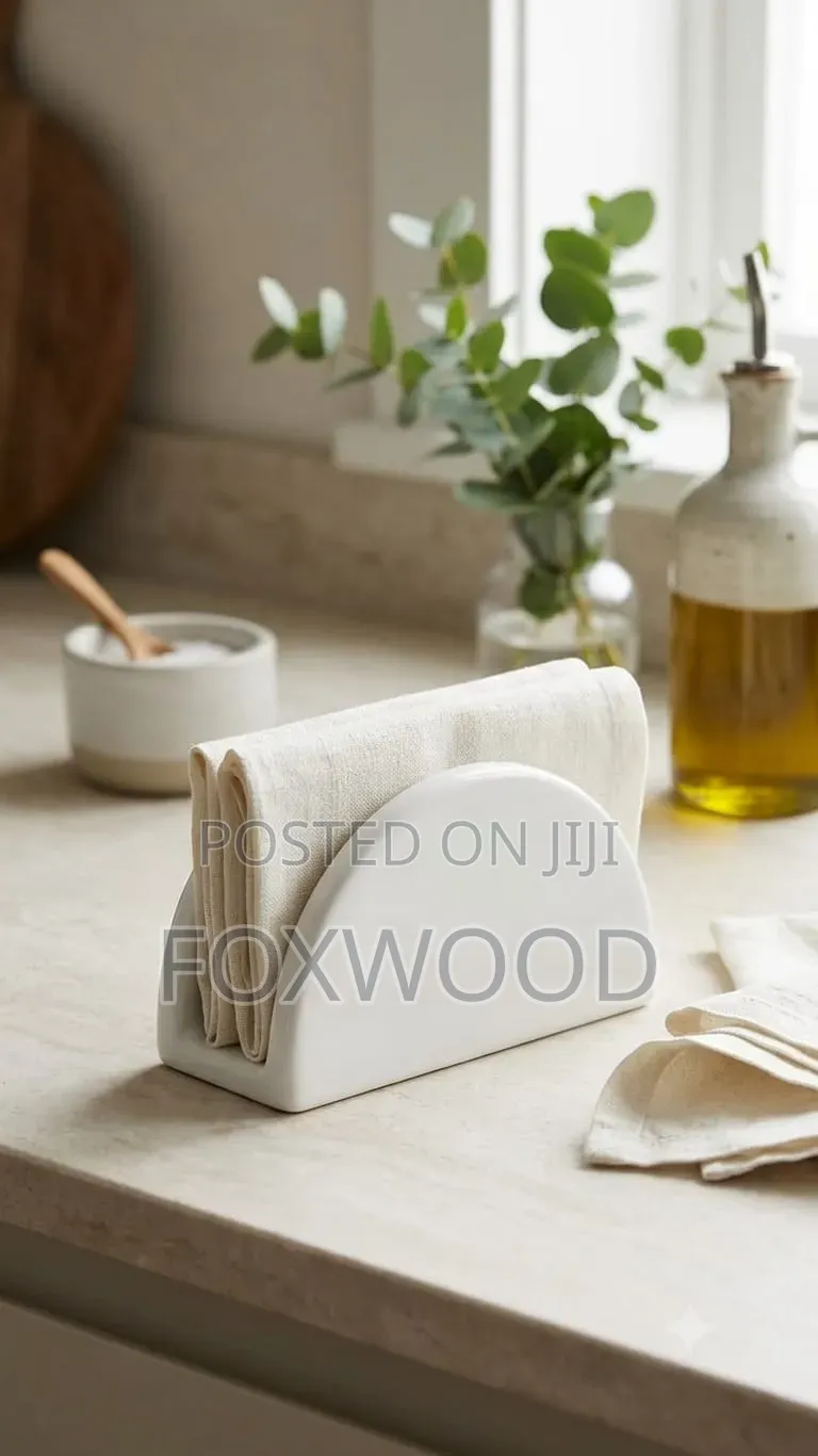 Ceramic White Surviette Holder