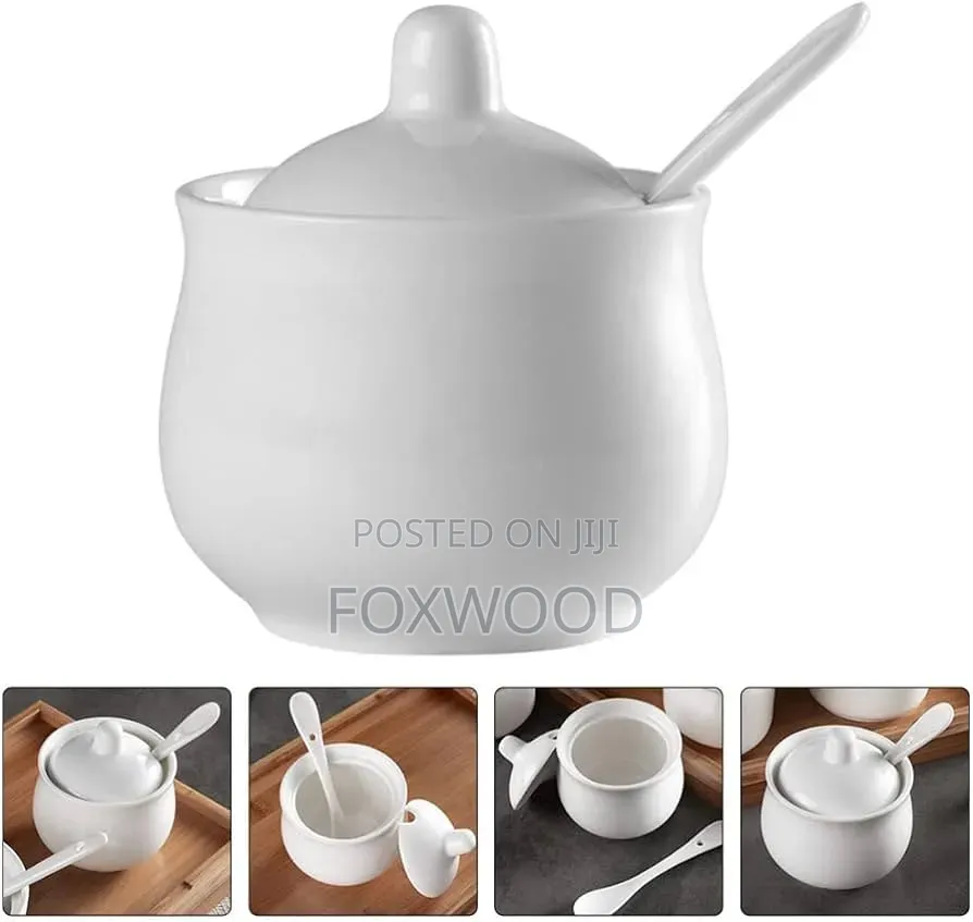 Porcelain Round Sugardish/Storage Jar