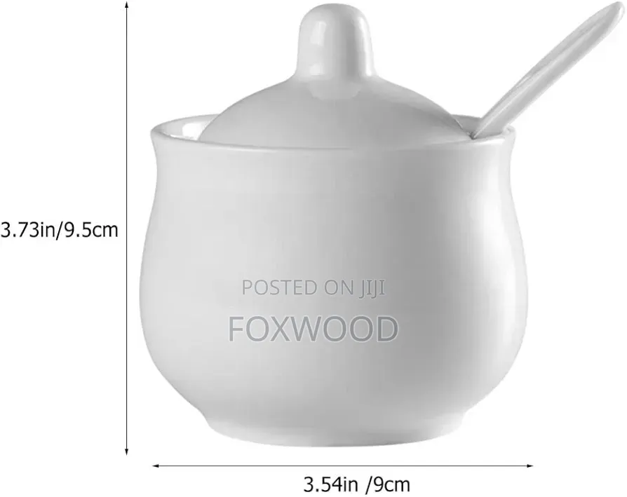 Porcelain Round Sugardish/Storage Jar