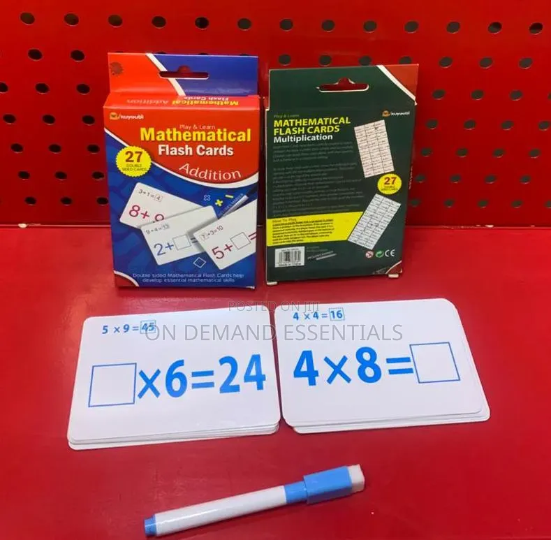MATHEMATICS FLASH CARDS 27 Double Sided Cards