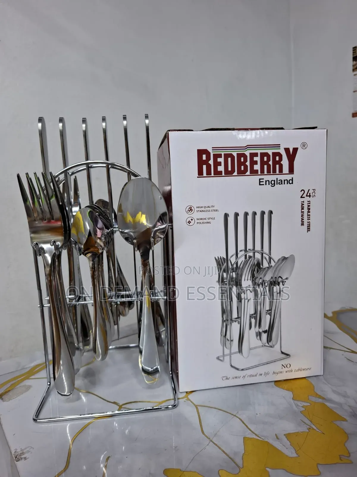 24 PCS Stainless Cutlery Sets 
Pure Stainless 
Perfect