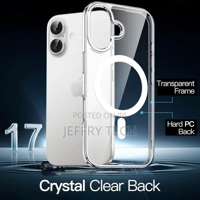 Clear Transparent MagSafe Silicone Case for iPhone 16 – Shockproof, An