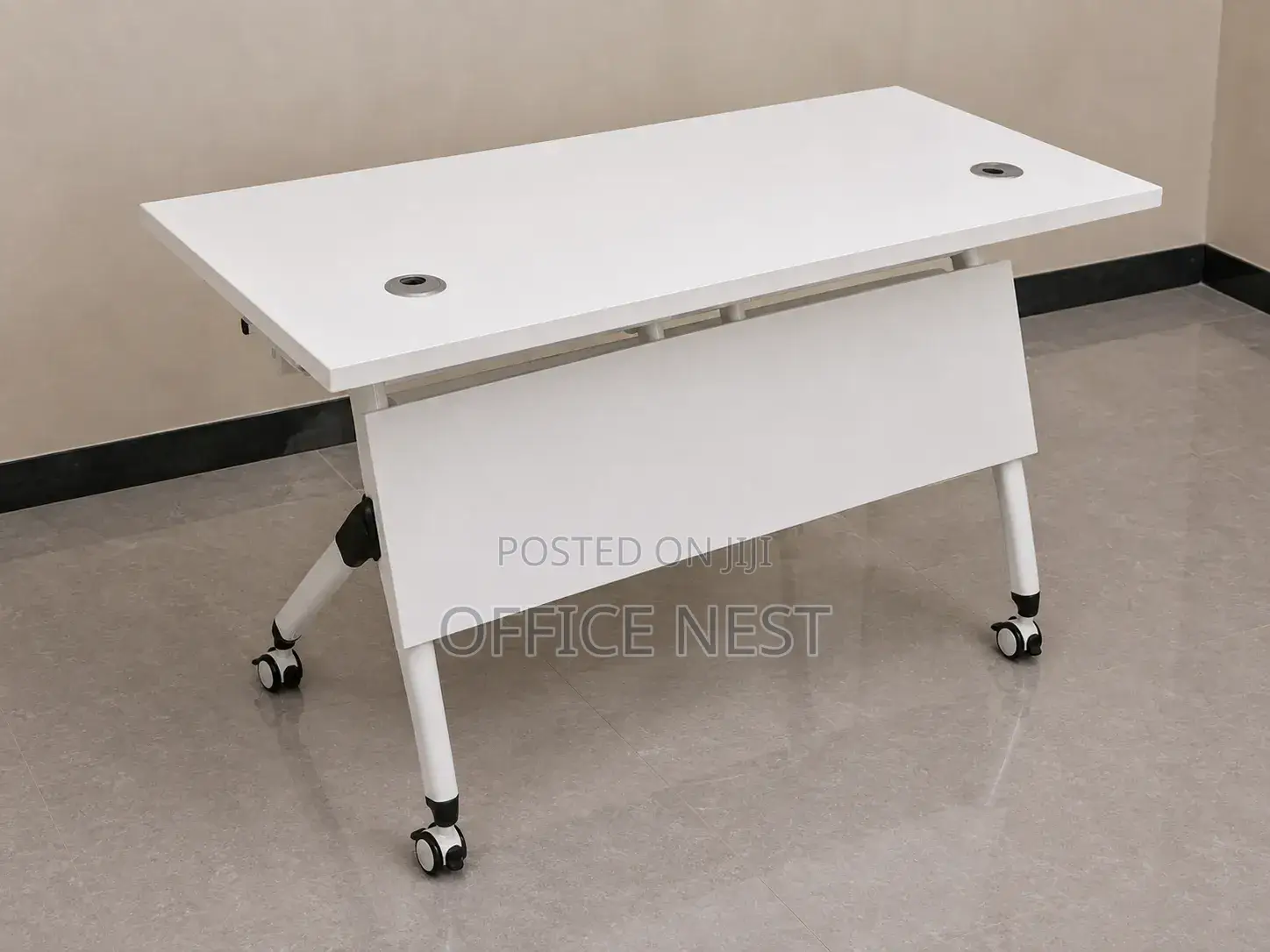 Modern Mobile Office Desk on Wheels