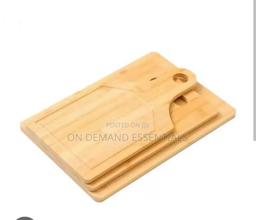 3 in 1 Wooden Bamboo Cutting Board Kitchen Cutting Board