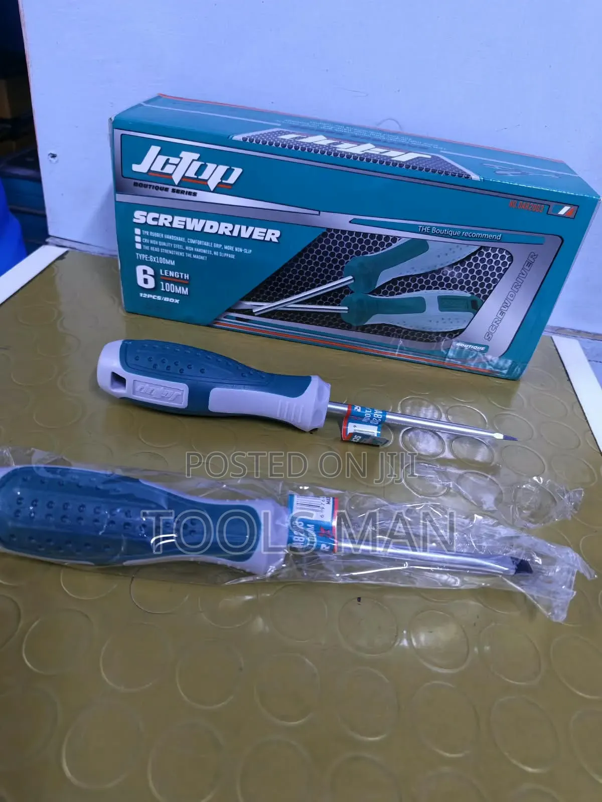Magnetic Screwdriver Cr-v - JCTOP 6mm X 100mm Flat/Philips
