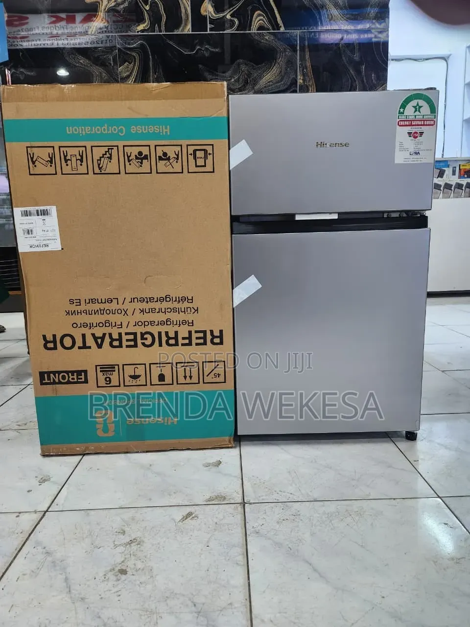 *Hisense 91litres Double Door Fridge