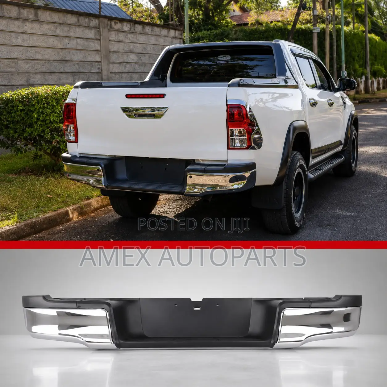 Rear Bumper Toyota Hilux Revo 2015 Onwards Chrome