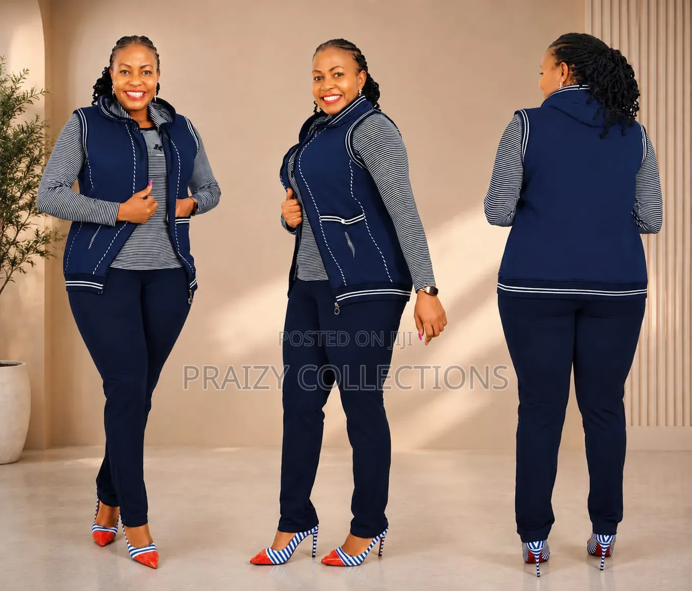 Stylish 3-Piece Casual Set Original Women Tracksuits Turkey Sample