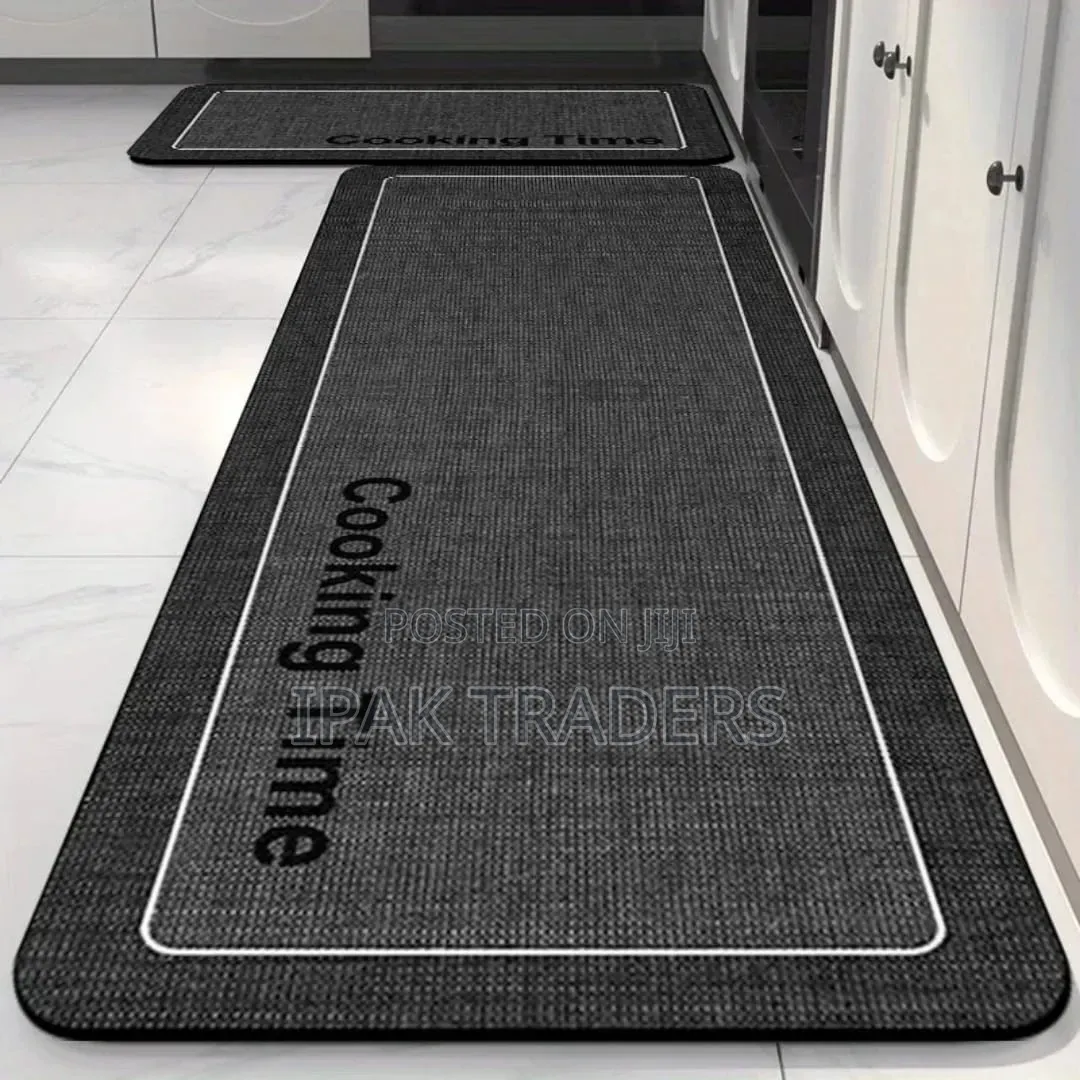 2pc Kitchen Floor Mats Antislip Design