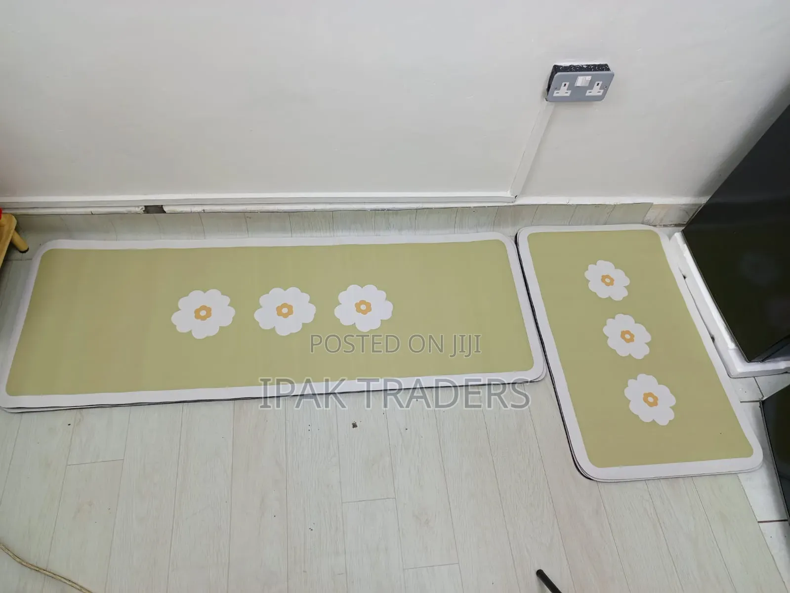 2pc Kitchen Floor Mats Antislip Design