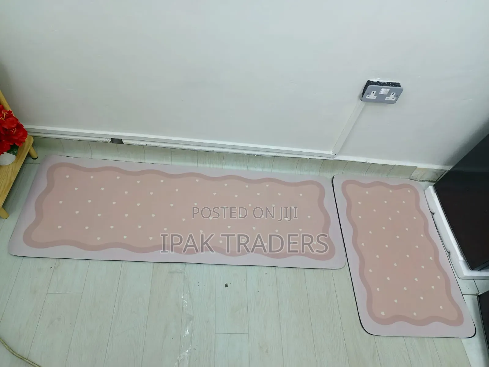 2pc Kitchen Floor Mats Antislip Design