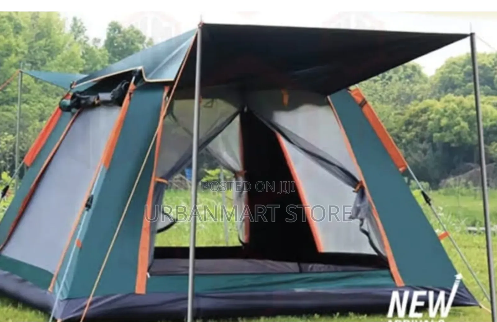 Automatic Hydraulic Camping Tent With Mesh Doors Windows- 8 People