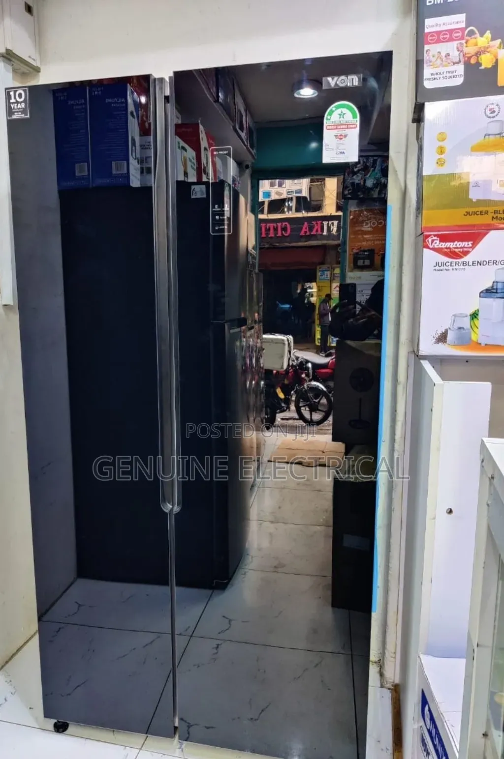 Brand New Von Fridge Side by Side NO FROST 429L( Black Color)