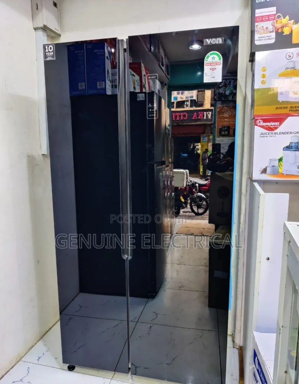 Brand New Von Fridge Side by Side NO FROST 429L( Black Color)