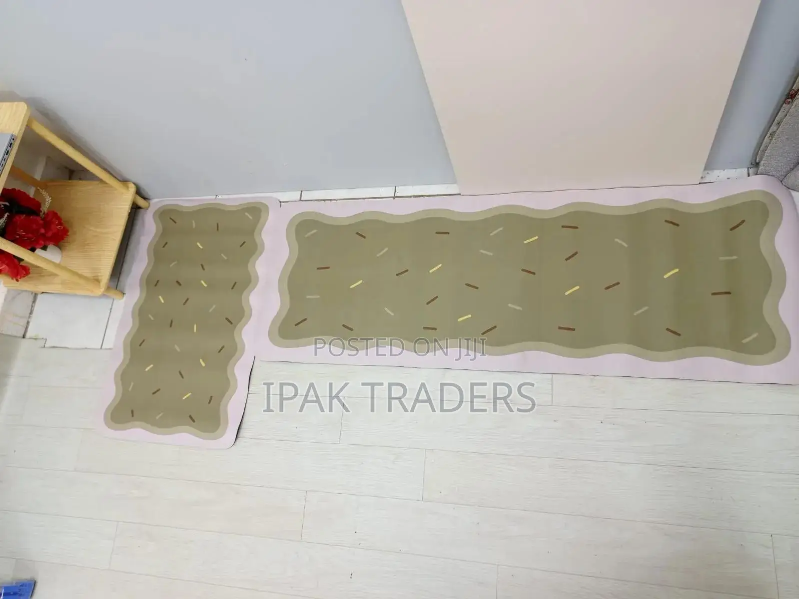 2pc Kitchen Floor Mats Antislip Design