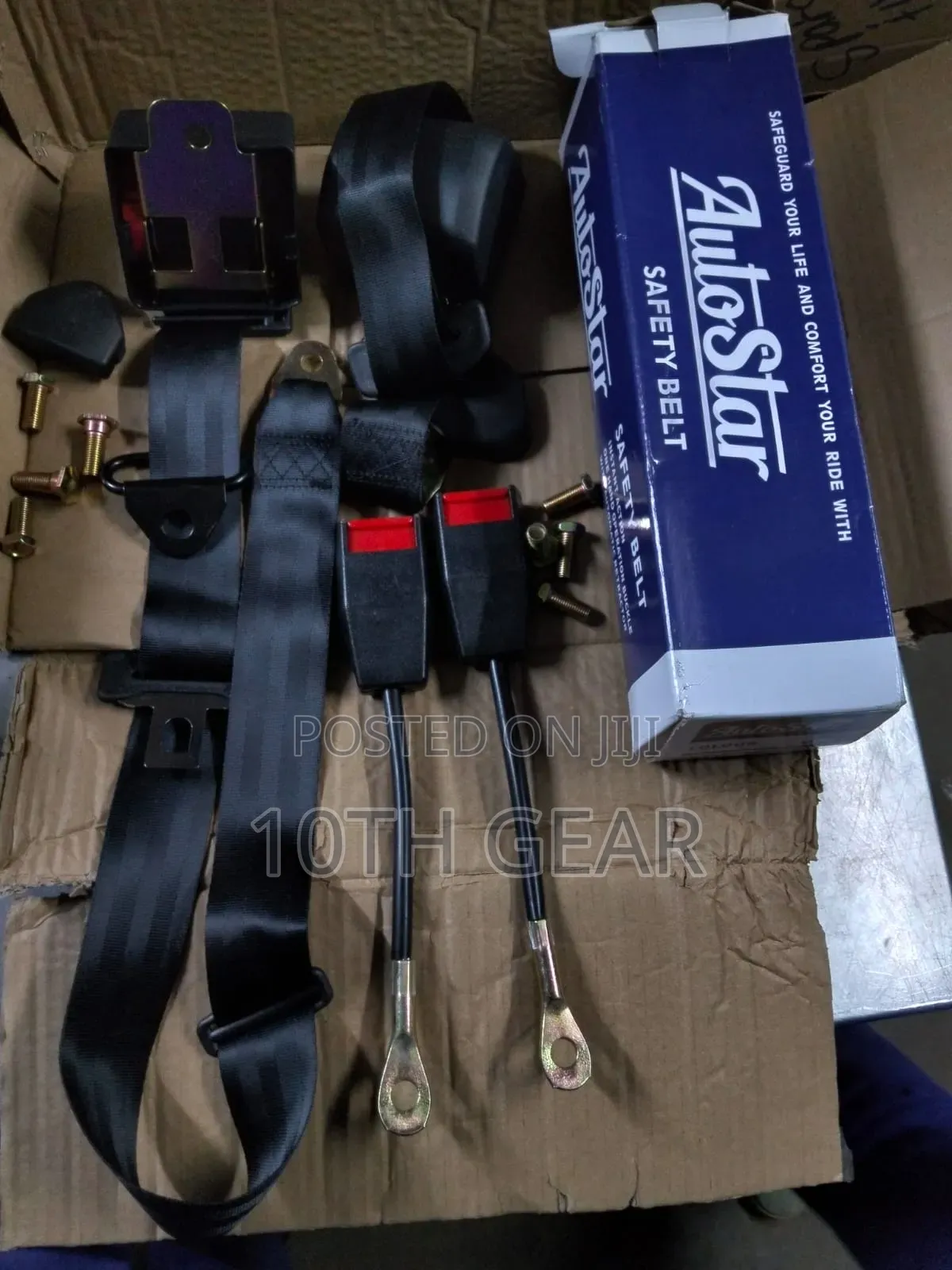 Safety Belts 3 Pin Automatic Black. PC