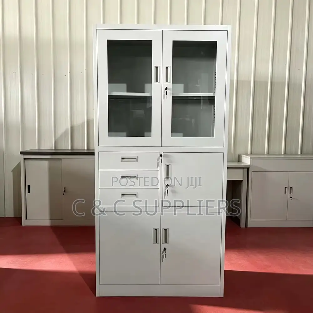 Metallic File Cabinet With an in Built Safe