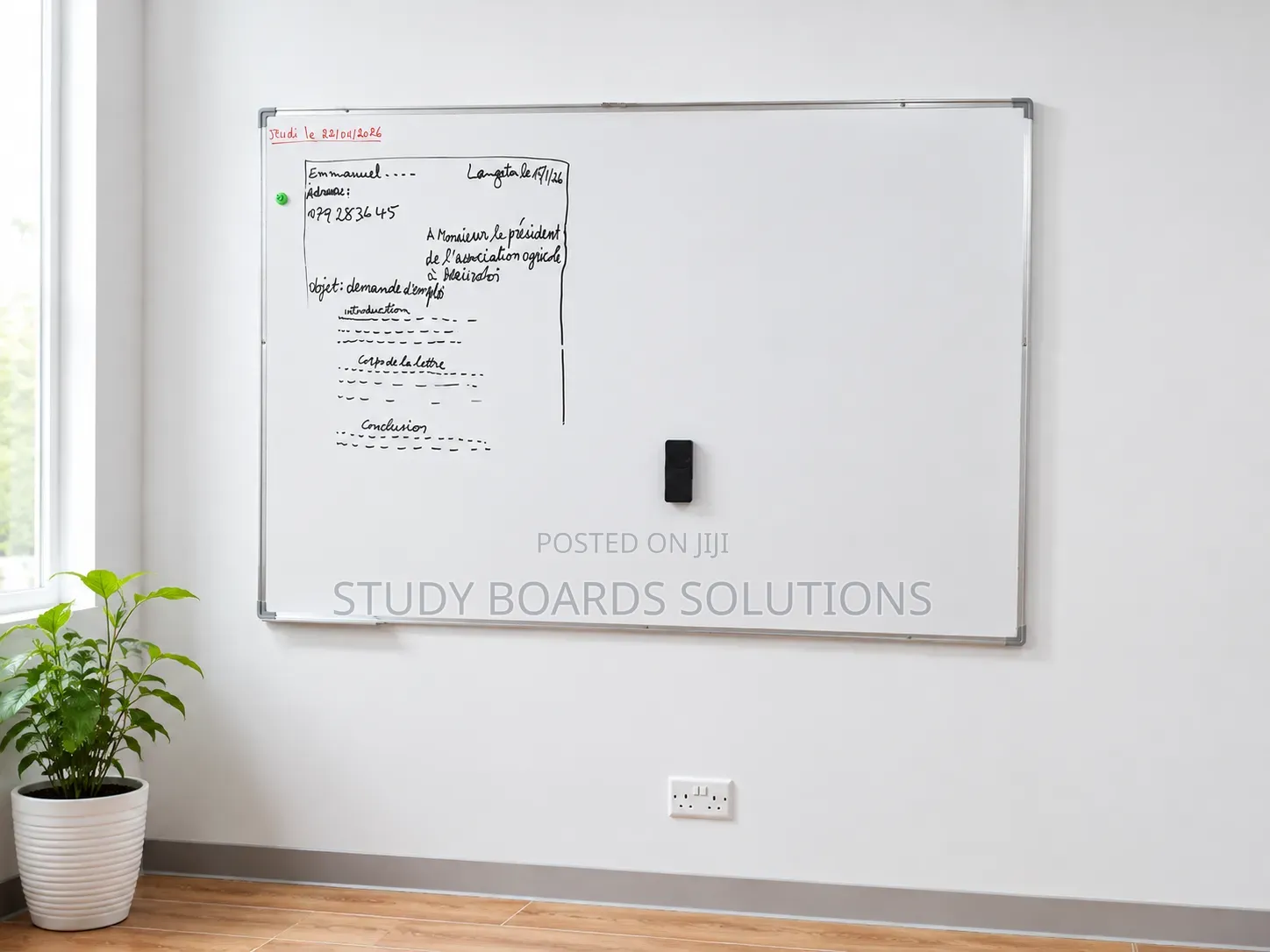 180x120cm Classroom Wallmounted Magnetic Whiteboard