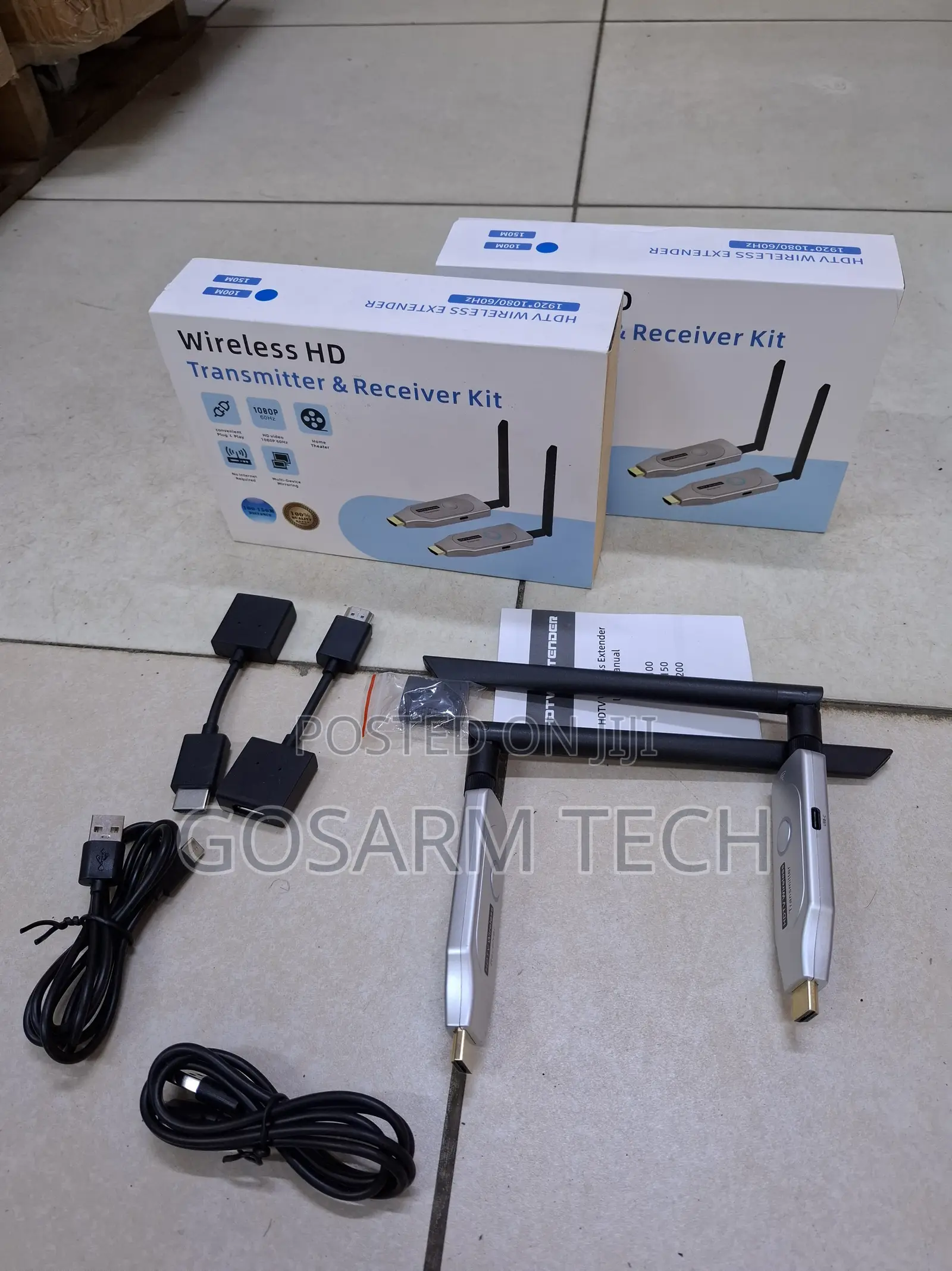 FJGEAR Wireless HDMI Extender – 100M Extender (No Cables Needed)