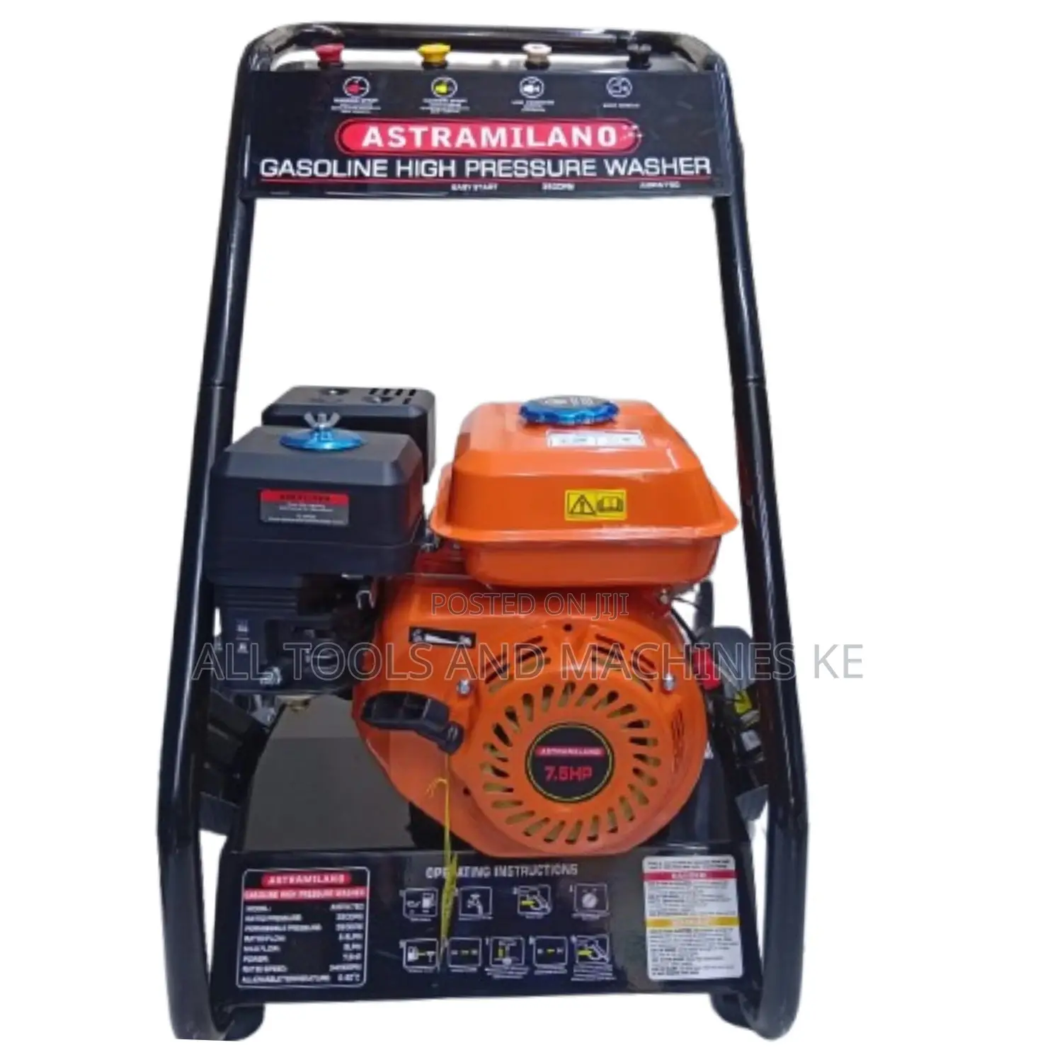 Powerful AstraMilano 7.5HP Petrol Carwash Machine
