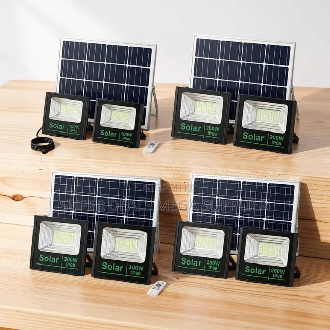 Low Prices Bright 100W,200W,300W Watts Double Solar Floodlights