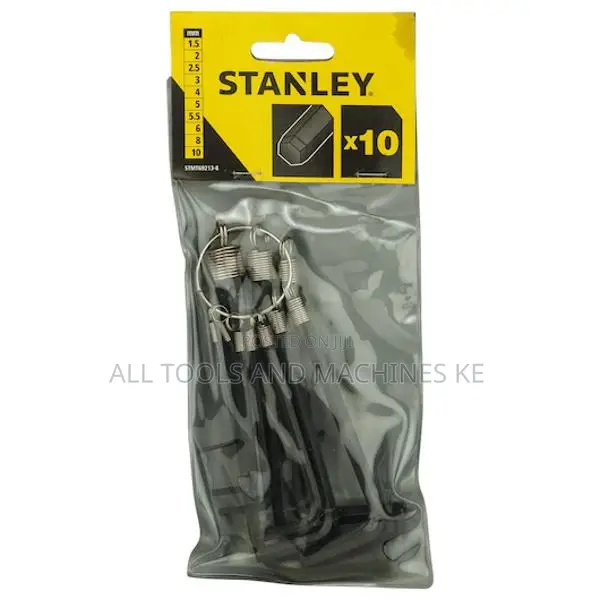 STANLEY 10PC Hex Key Ring Set 1.5–10MM Durable and Convenient Cr-V