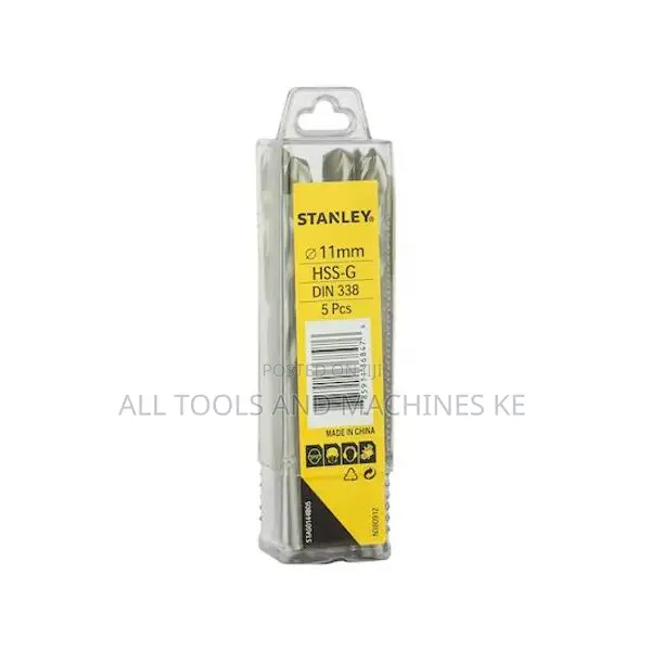 STANLEY 11MM HSS Metal Drill Bits Pack of 5 High Precision