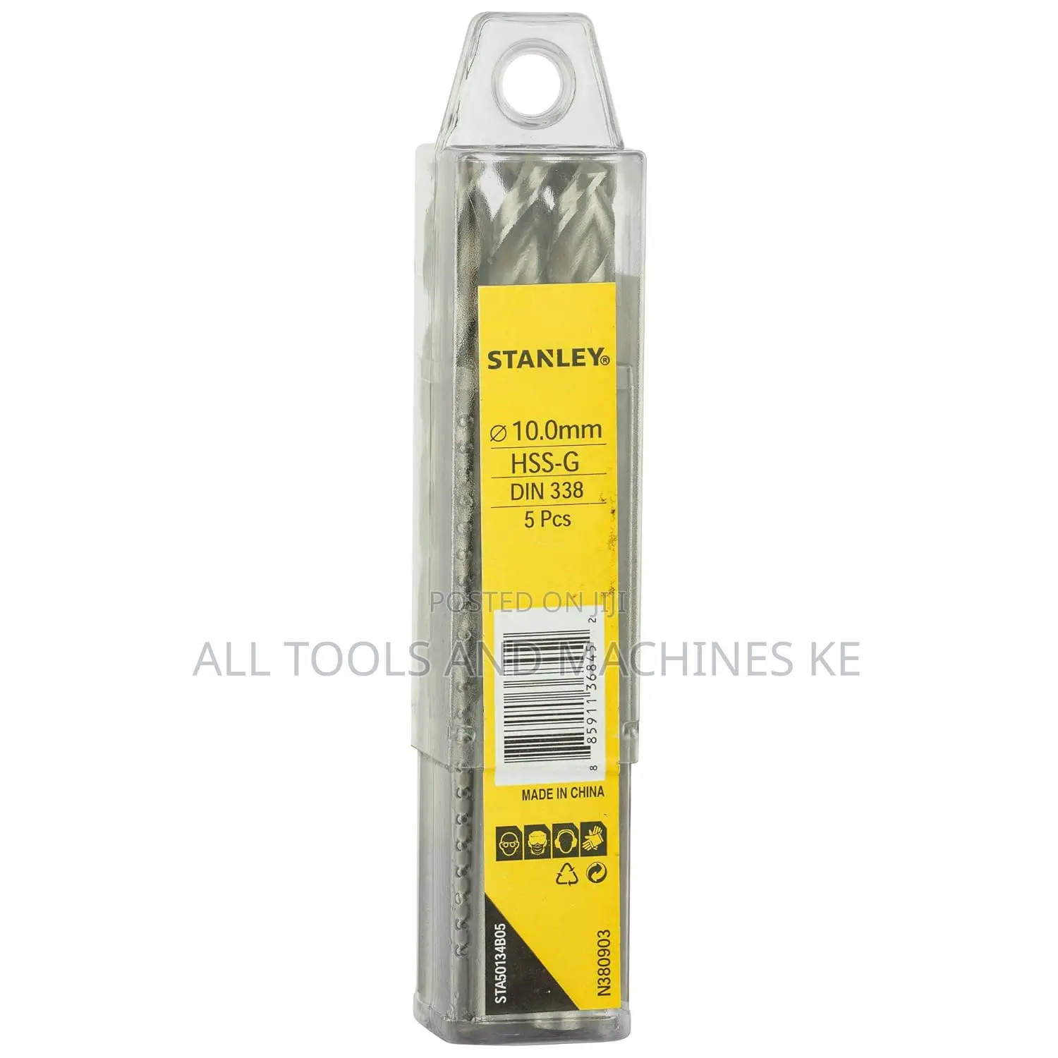 STANLEY 10MM HSS Metal Drill Bits Pack of 5 High Precision