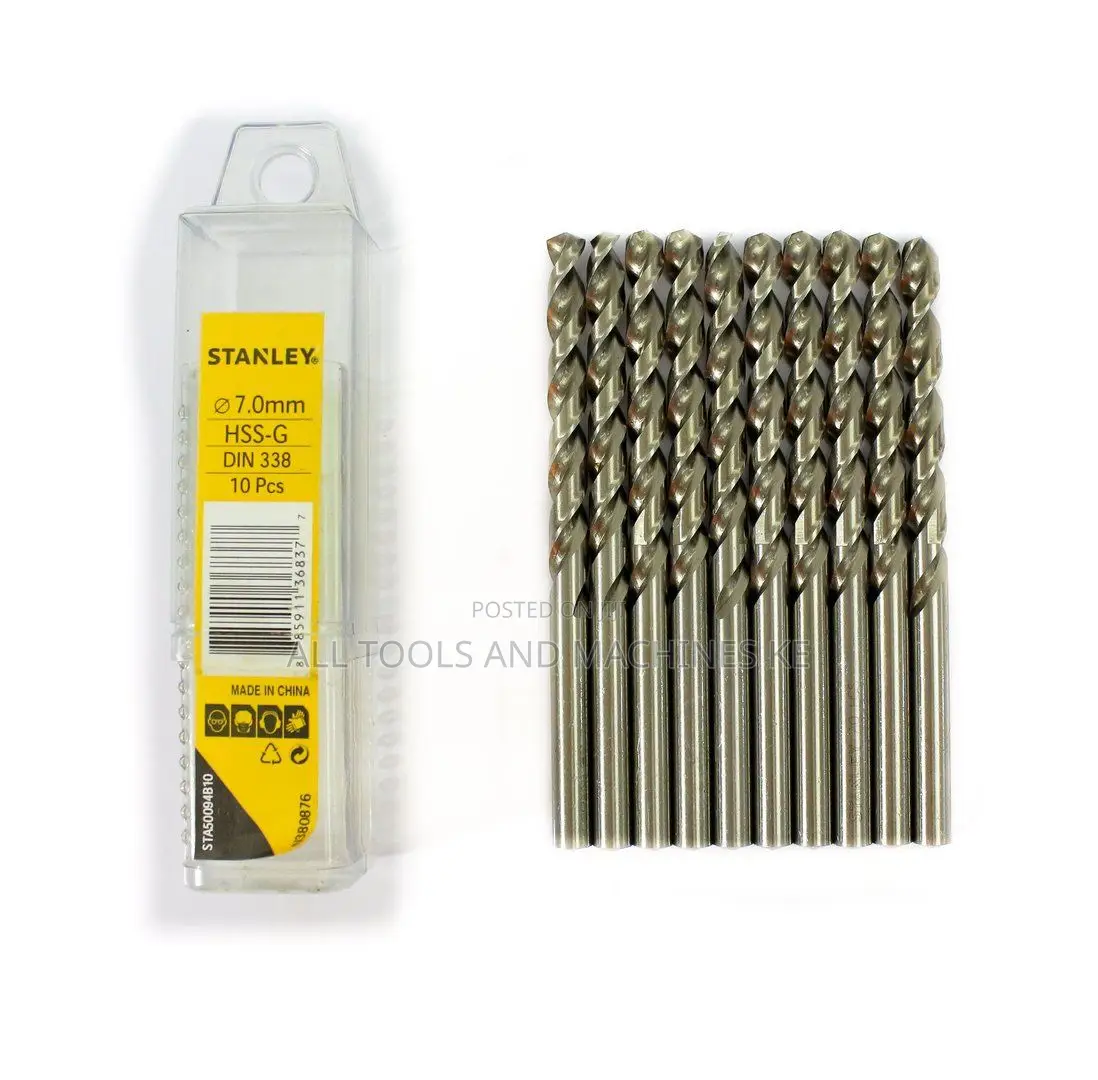 STANLEY 7MM HSS Metal Drill Bits Pack of 10 Reliable Durable