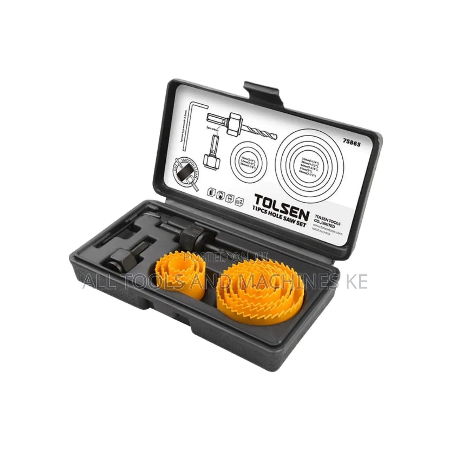 TOLSEN 8PCS Hole Saw Set – Ultimate Precision Cutting Kit for Wood