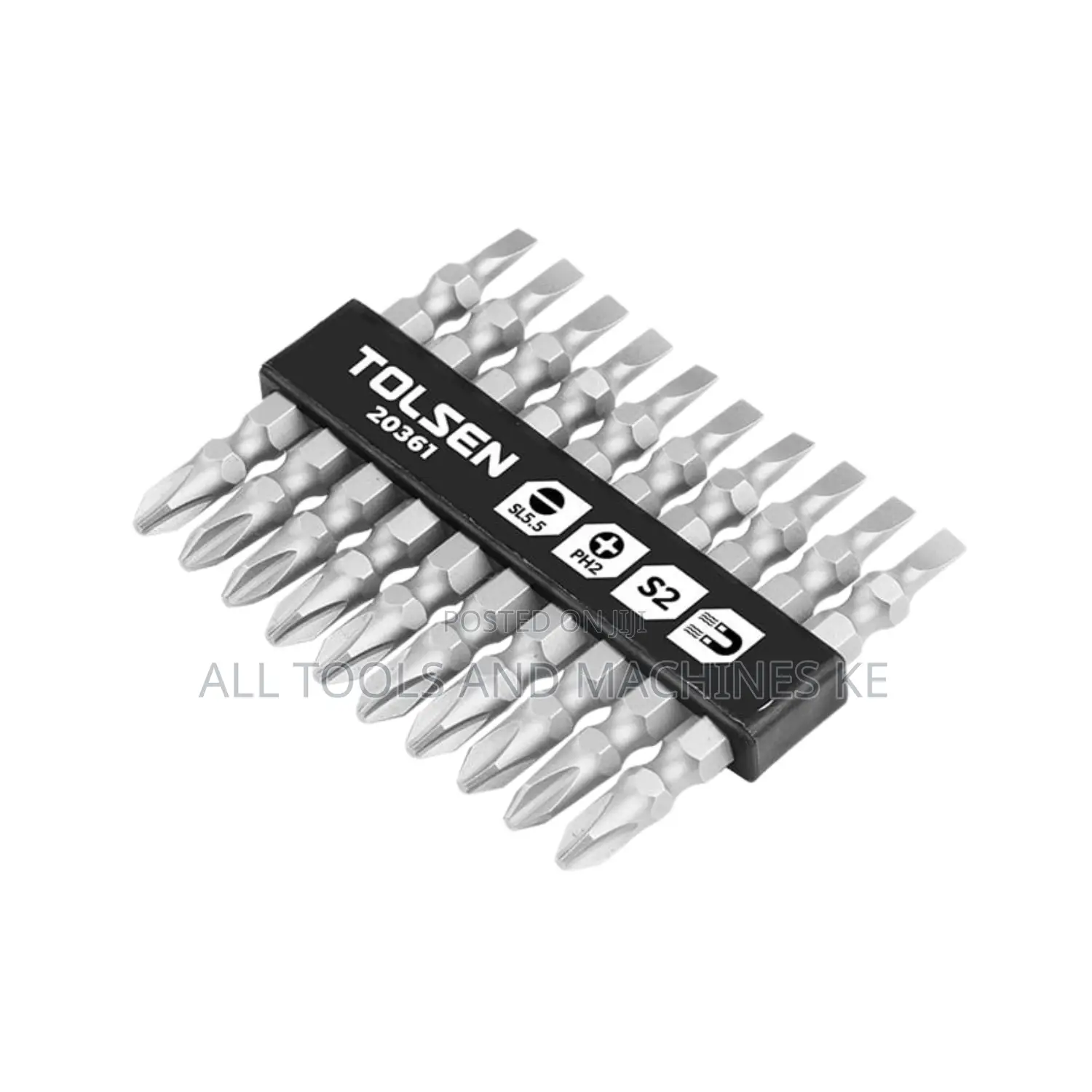 TOLSEN Industrial 10PCS Double End Screwdriver Bits Set PH
