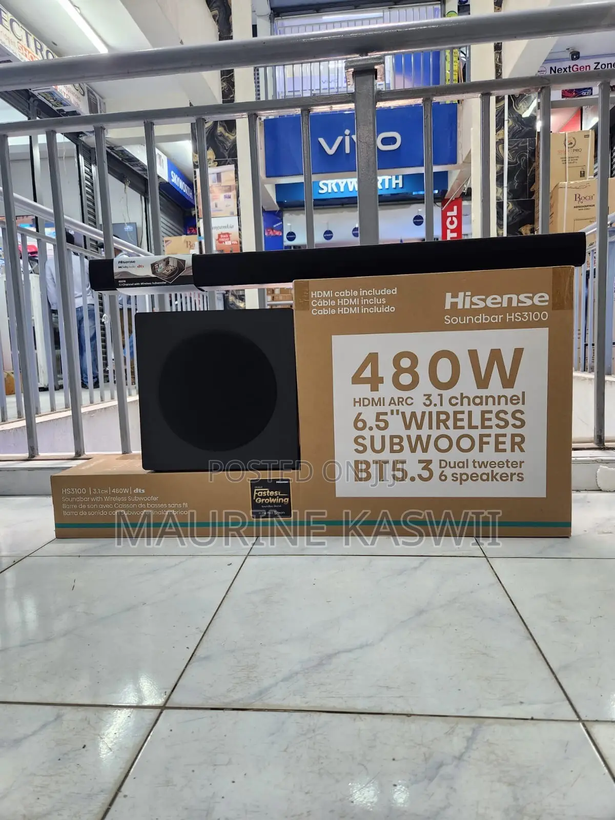 Hisense Sound Bar Hs3100 480watts Now Available