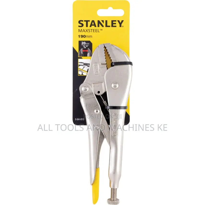 STANLEY 190MM LOCKING PLIERS STRAIGHT JAW ULTIMATE SELF GRIP TOOL