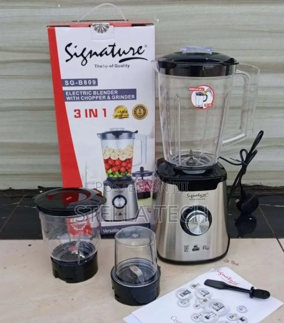 Signature 3in1 Electric BLENDER With GRINDER (600W Super Powerful)
