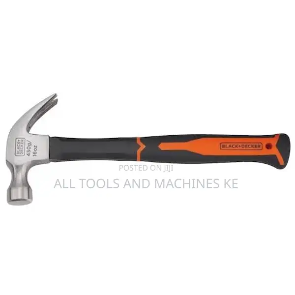 BLACK AND DECKER 16 OZ FIBREGLASS HANDLE CLAW HAMMER Ultimate RUBBER