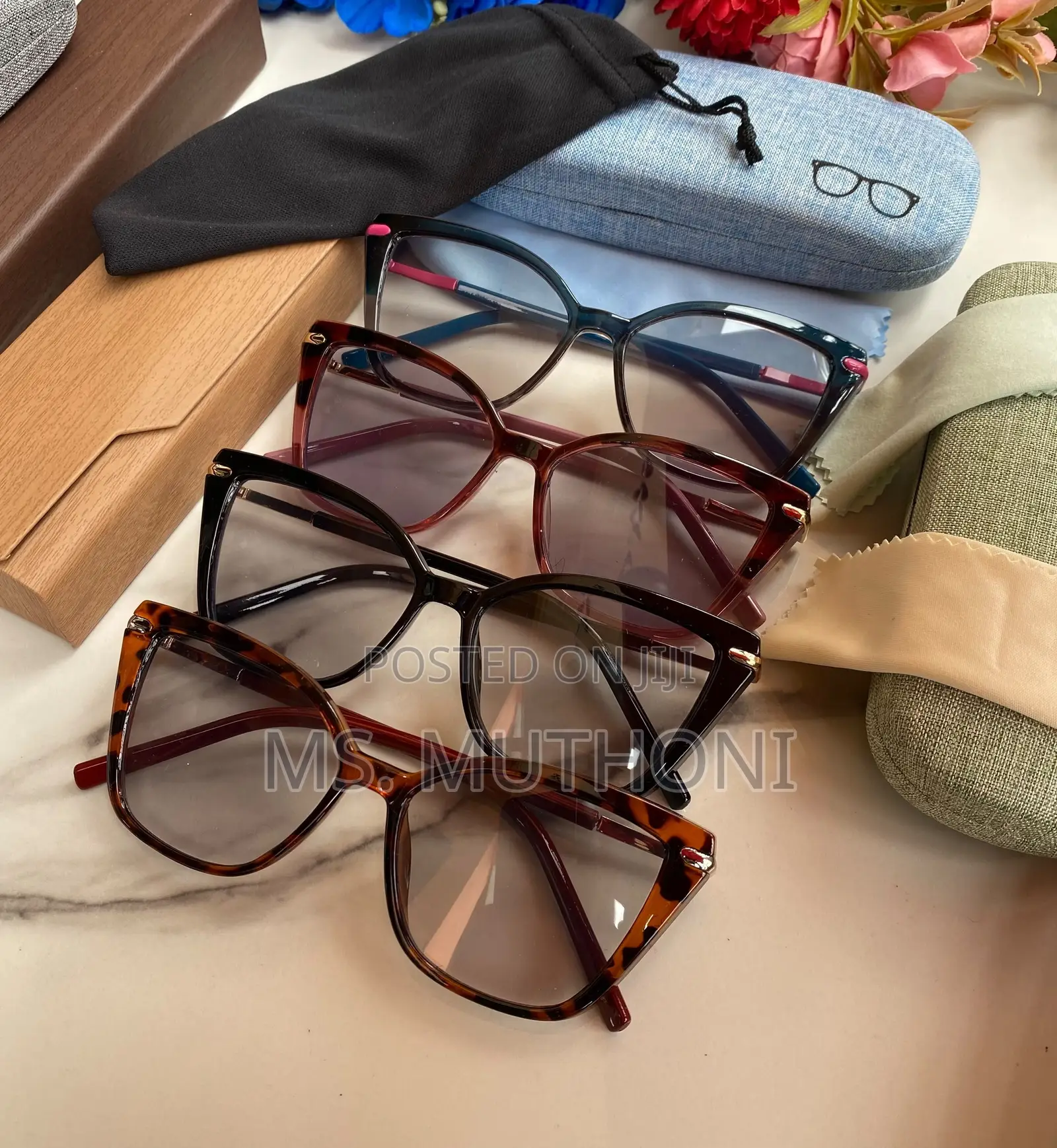 Full Set ( Glasses , Case Wipe Cloth ) BLUE BLOCK + PHOTOCROMATIC