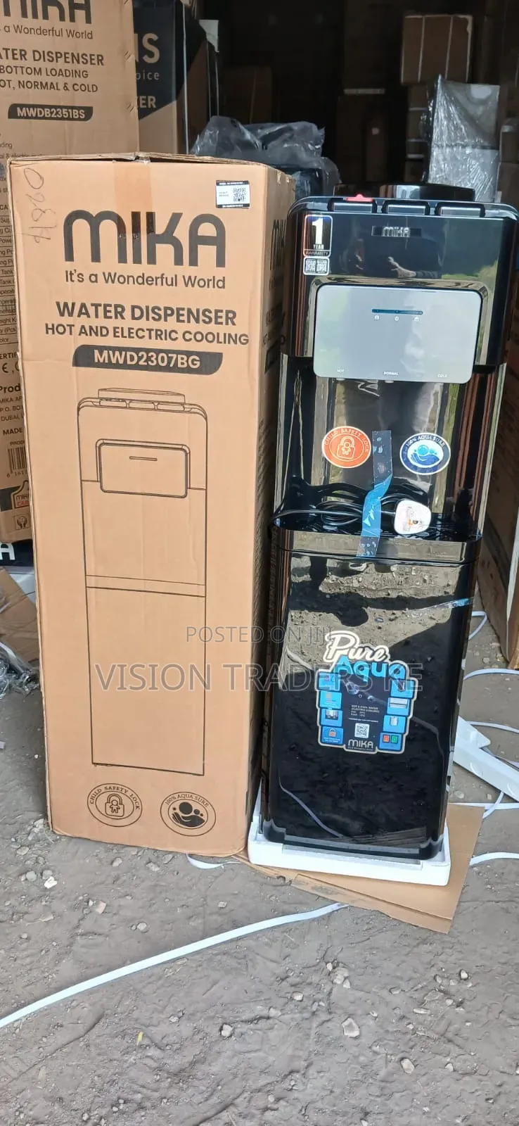Mika MWD2307BG. 3 Taps; Hot, Normal, Electric Cooling Water Dispenser